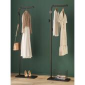 衣架轻奢高级感落地可移动简易卧室家用挂衣单杆式 衣帽架小型室内