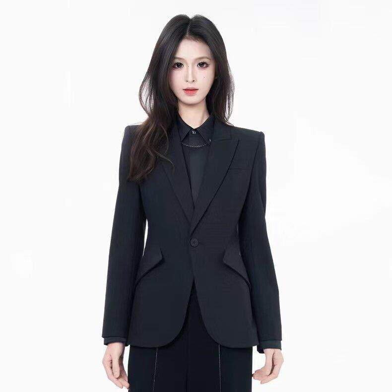 阿玛施女装正品2026春装新款百搭一粒扣高级感西装外套女5400809