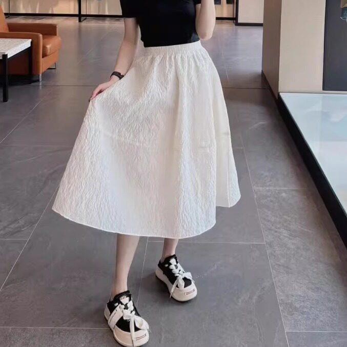 阿玛施女装夏高腰A字半身