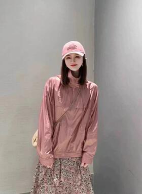 阿玛施女装正品20246夏装新款轻薄连帽冲锋衣防晒衫外套女5400855