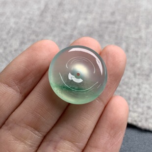 天然A货缅甸翡翠 平安扣 尺寸 : 20.2-5.4