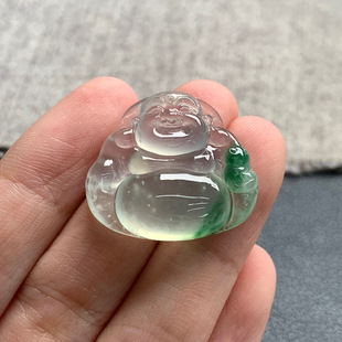 24.9 天然A货缅甸翡翠 21.6 尺寸 5.8 高冰佛公