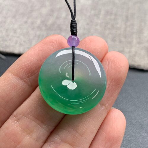 天然A货缅甸翡翠 平安扣 尺寸 : 23.8-5.3