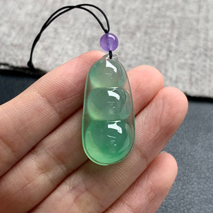 天然A货缅甸翡翠 31.2 尺寸 8.3 福豆