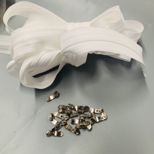 diy手工辅料白色拉链被套被罩抱枕靠背拉锁送拉头1米1.5米可裁