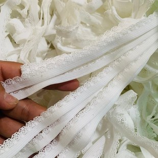 白色弹力花芽服装 5米多用途 辅料内裤 用花边1元