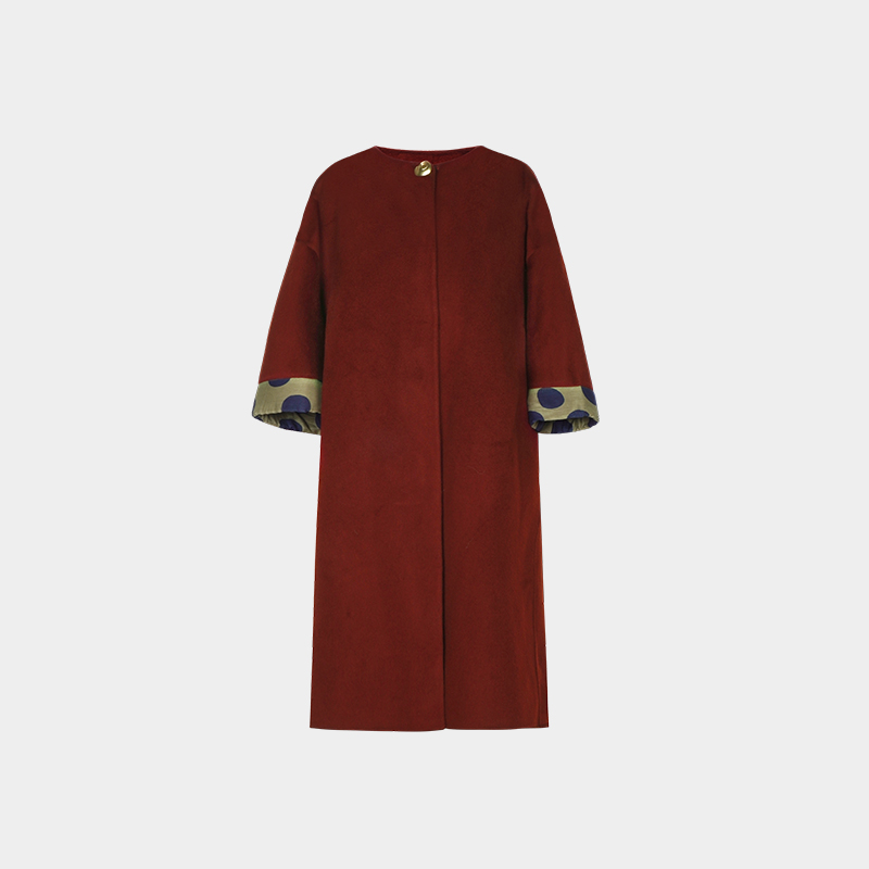 100%绵羊毛外套大衣冬季新款