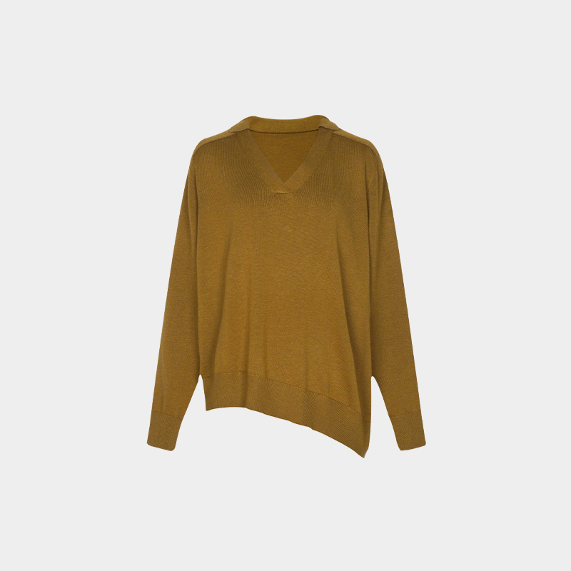 亲肤舒适不对称下摆有设计感松弛慵懒感