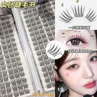 大容量免胶免卸韩系女团爱豆睫毛书可爱分段式 自然ACE芭比懒人睫