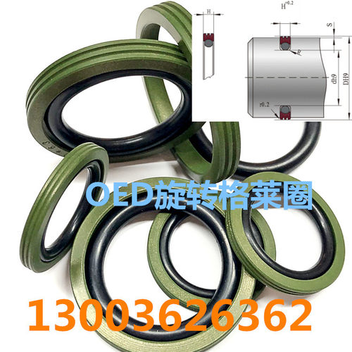 GNS孔用旋转格莱圈BNS/OEP/OED20*12.5*3.2/20*15.1*2.2密封圈