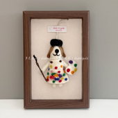 多尼古乐尼泊尔手工羊毛毡挂件可爱艺术家小狗玩偶包挂钥匙扣车挂