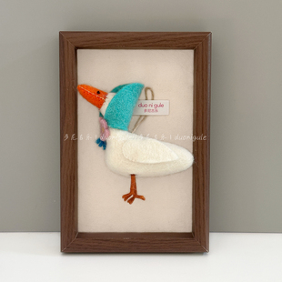 多尼古乐尼泊尔手工羊毛毡挂件贵妇鸭太太玩偶包挂钥匙扣车挂礼物