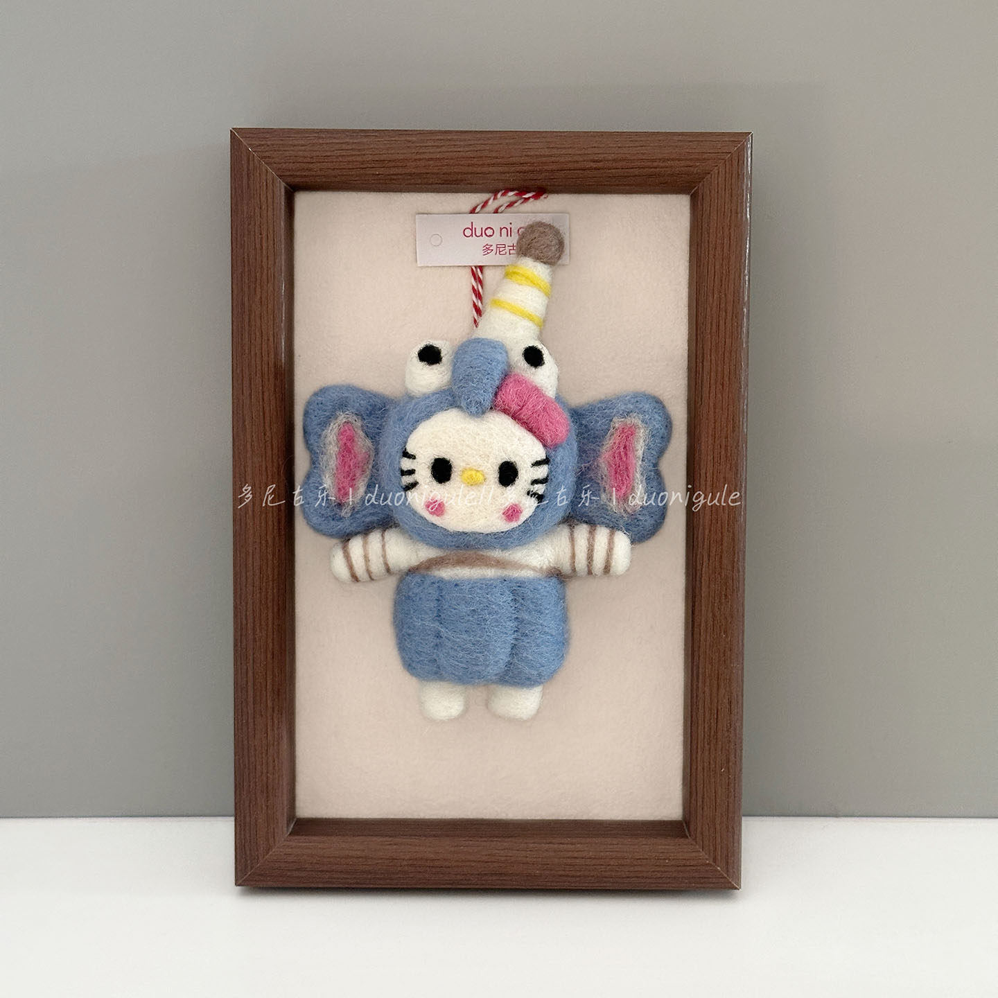 多尼古乐尼泊尔手工羊毛毡挂件可爱大象KT猫玩偶包挂钥匙扣车挂饰