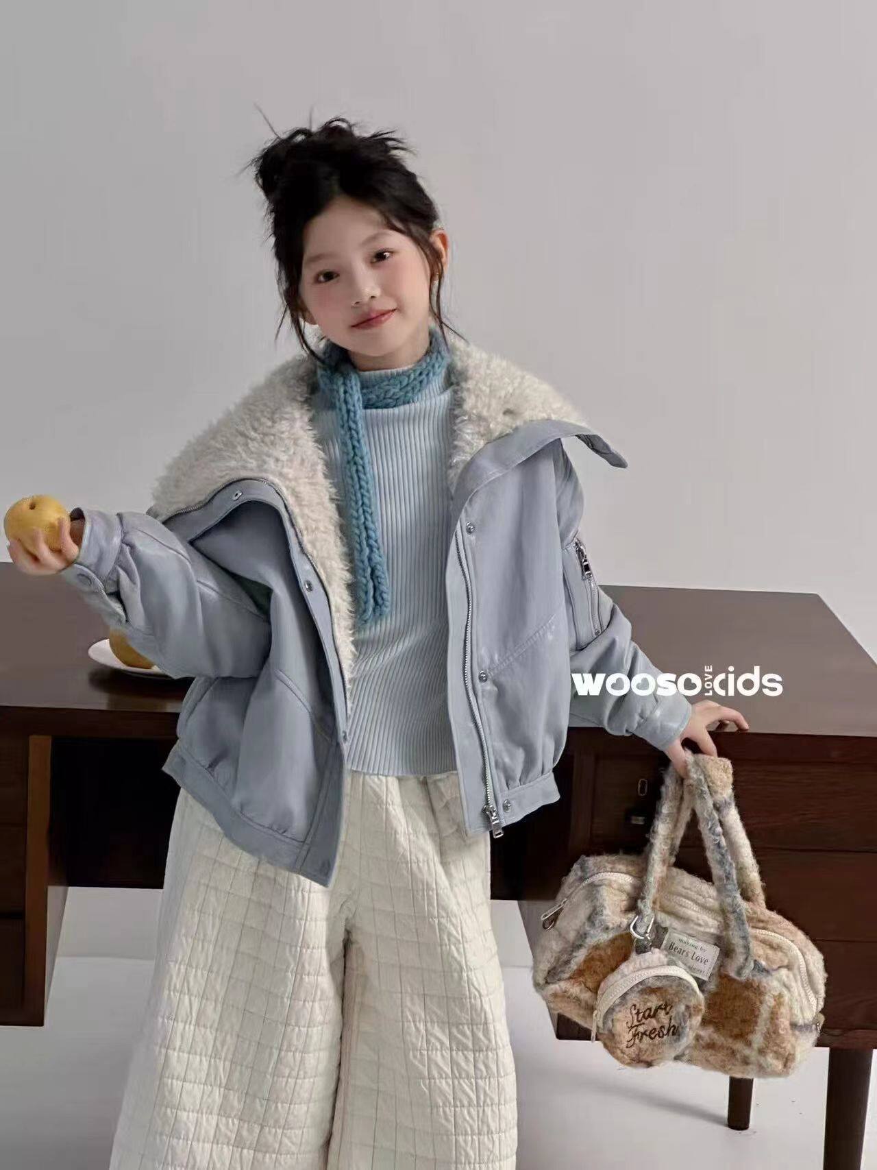 欧贝奇2025新款中大童女童加普通外套