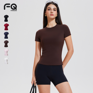 专业训练运动t恤 显瘦普拉提训练瑜伽服短袖 健身服上衣女夏季 修身