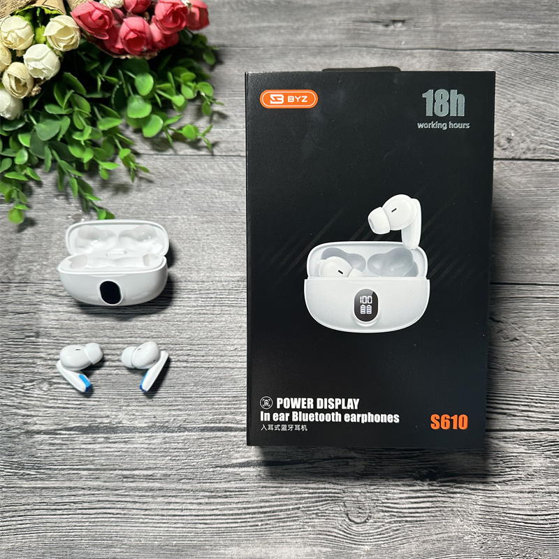 BYZ S610 蓝牙耳机 tws双耳 电量数字显示