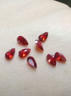 尖底 3*5MMCZ钻 人造宝石 DIY裸石  彩色锆石 梨形 美甲 宝石戒面