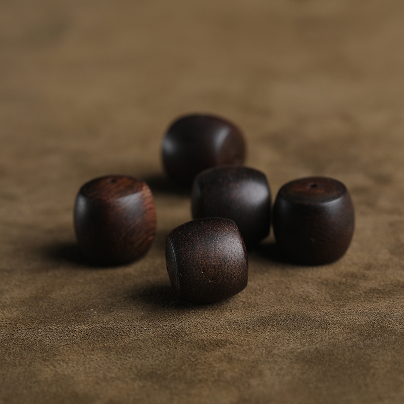 沉香木手串配珠单珠散珠单颗佛珠沉水木头珠子DIY配饰