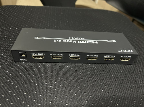 高清HD 4K HDP402矩阵分配器四进二出分屏器视频会议共享KTV用