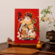 文武财神爷画像贴纸新年春节年画国风装 饰对联福字贴创意门贴马年