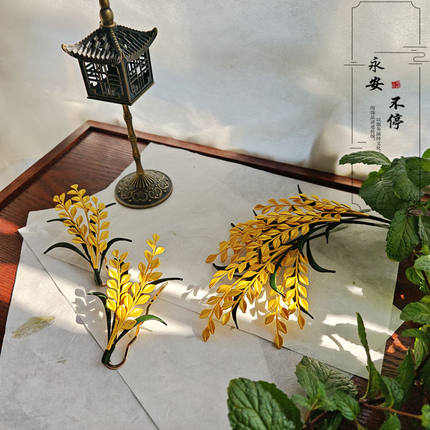 永安不停麦穗中国风胸针缠花胸花森系别针装饰衣服扣针旗袍簪配饰