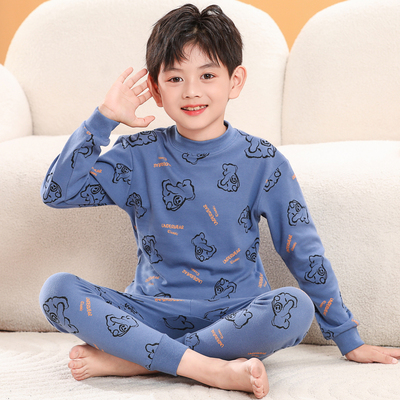 儿童保暖内衣男童秋衣秋裤纯棉