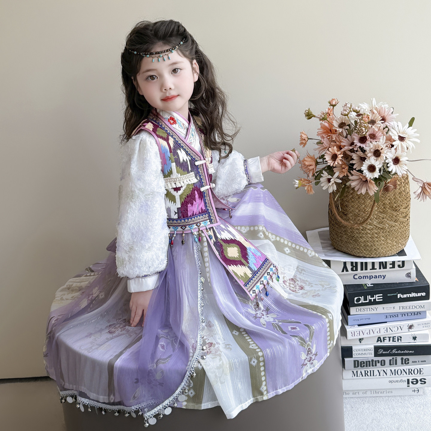 女童汉服连衣裙春秋新款