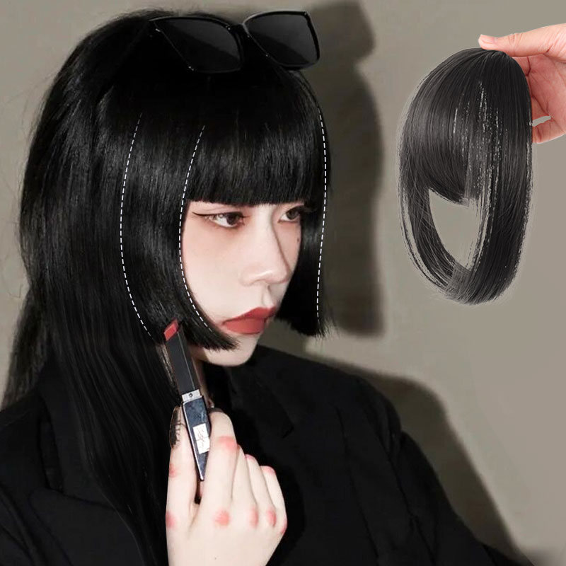 公主切假发刘海假发片齐刘海女姬发式假刘海夏季隐形自然前额发片