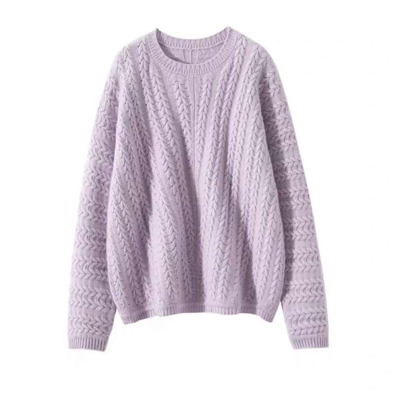 奢大咖重磅空气层新款100%山羊绒衫绞花加厚羊绒女圆领好显瘦气质,女装/女士精品,羊绒衫,淘宝优惠券,粉丝福利购,淘宝优惠卷