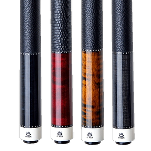 奥秘OMIN台球杆素面静墨黑8球杆中式八球美式九球大头桌球杆16彩