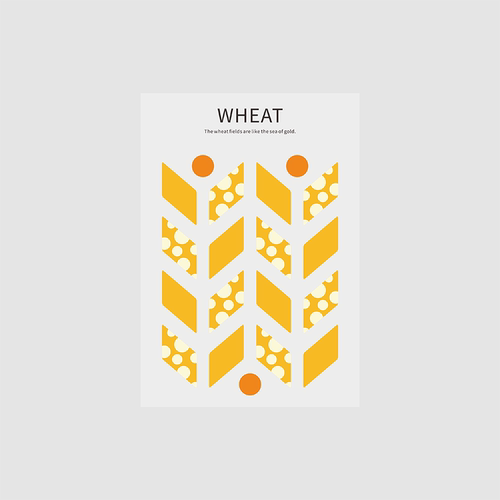 「Wheat」⼩⻨  手账可爱北欧简约电脑手机壳笔记本贴和纸不干胶