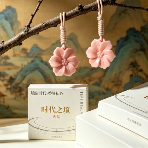 山茶花香薰蜡片植物精油持久留香衣柜车载香氛挂件厂家直供