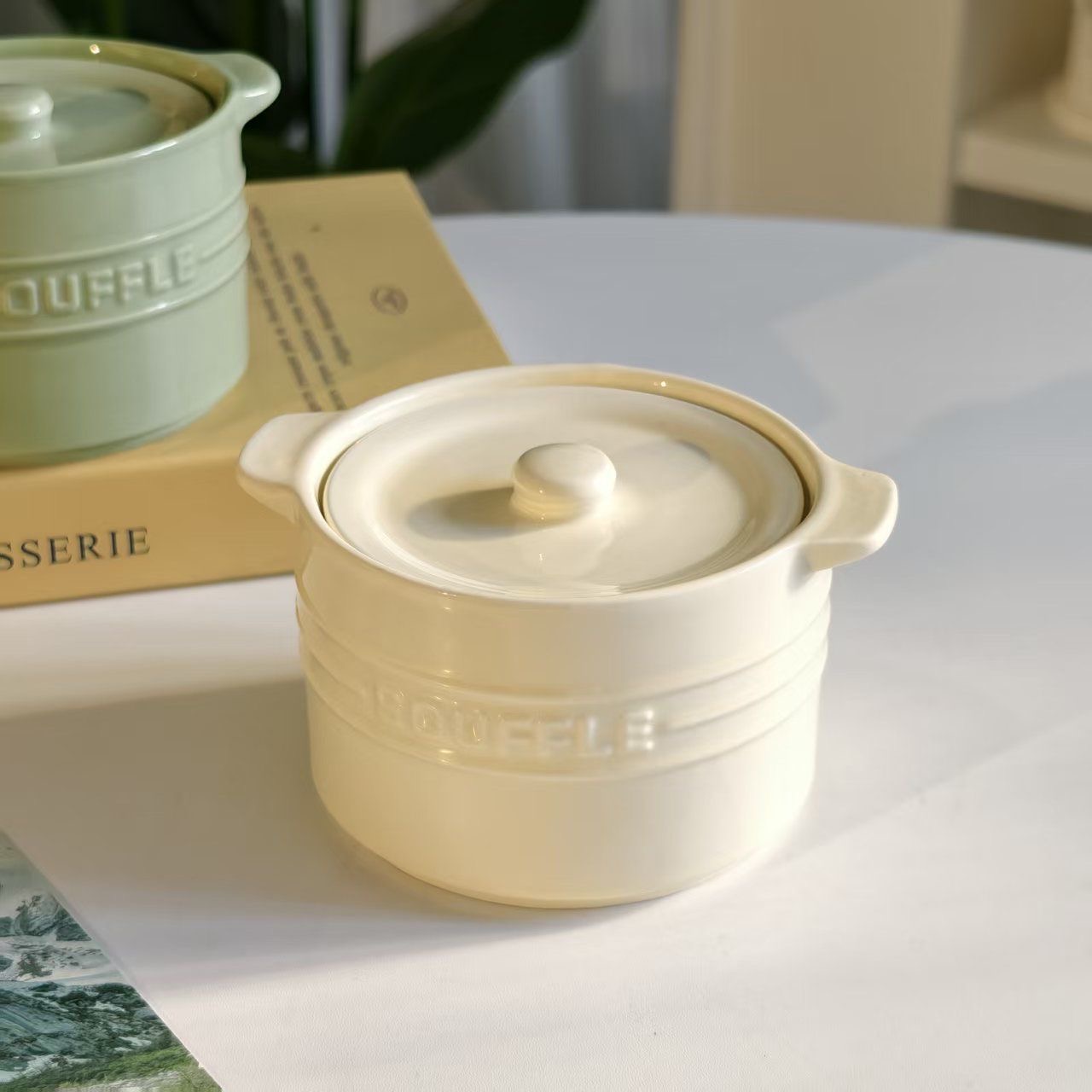 隔水炖盅陶瓷ins风家用燕窝盅蒸蛋盅单人炖盅带盖食品级釉下彩