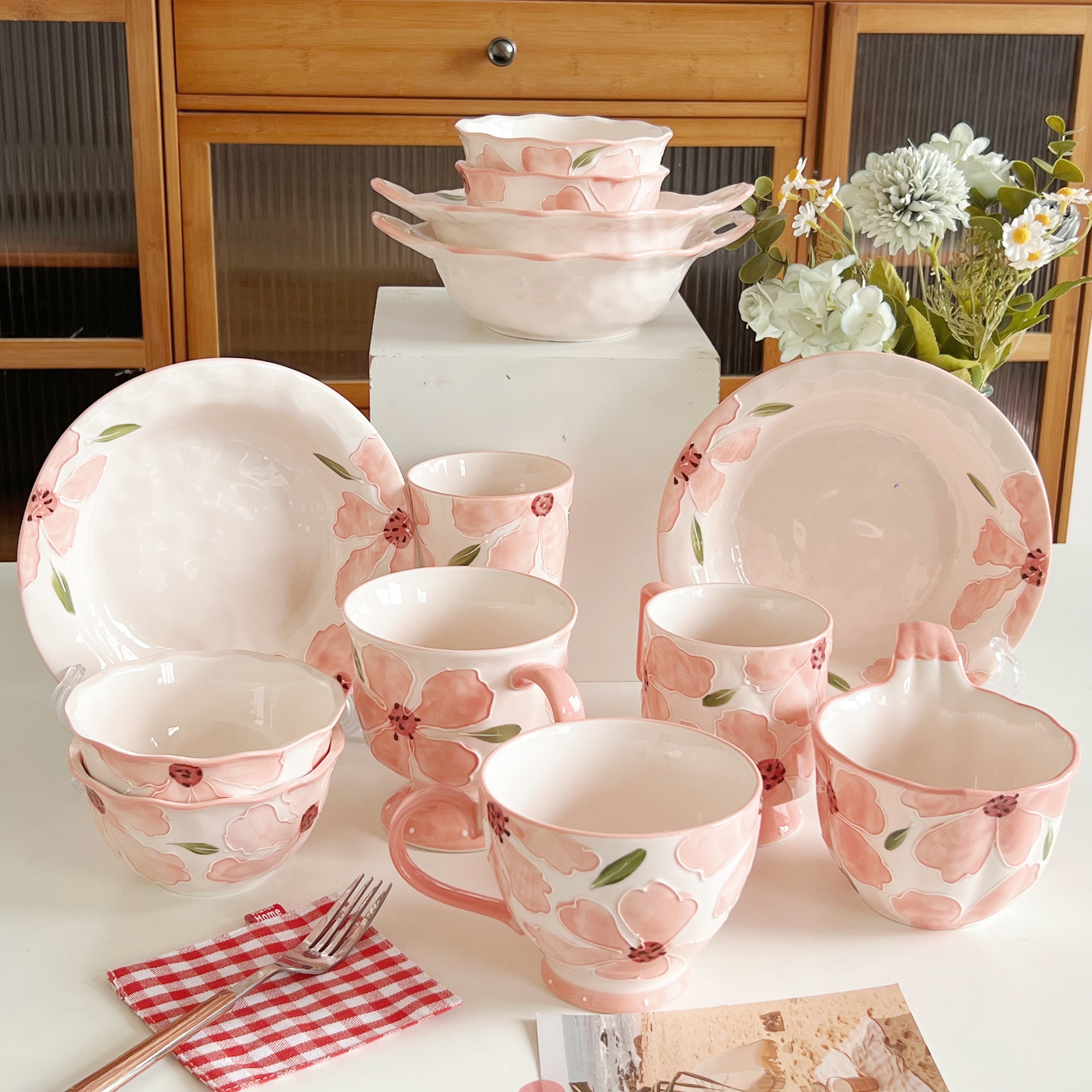 绮罗粉黛系列高温釉下彩马克杯