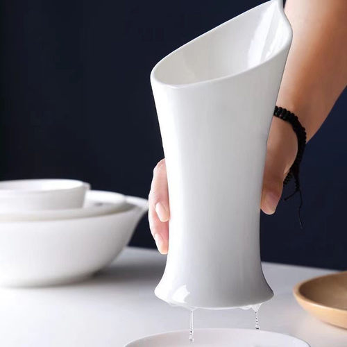 北欧简约陶瓷沥水筷勺收纳筒
