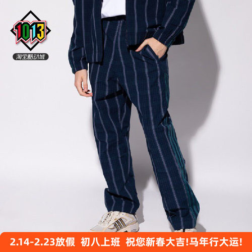 阿迪达斯男款透气直筒运动长裤