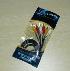 全铜3米 三对三 AV电脑音箱音频线 视频线 3对3 6头 RCA莲花线