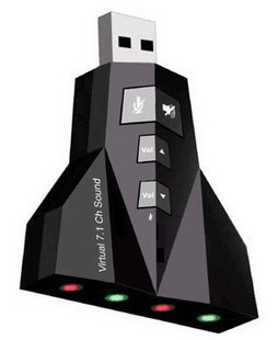 太空飞船7.1笔记本台式机电脑音箱双麦克风耳机插口飞机USB声卡