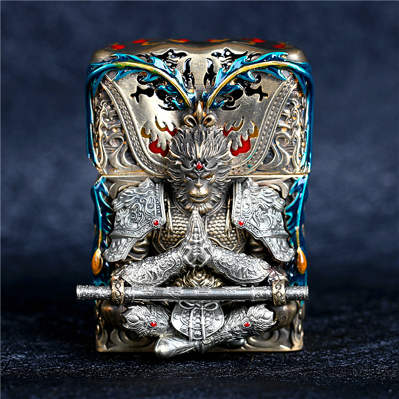 zippo芝宝煤油防风打火机重盔甲机铠甲斗战胜佛美猴王孙悟空 男士