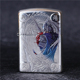 zippo芝宝煤油防风打火机 礼物 盔甲机双面雕刻彩绘赵云赵子龙男士