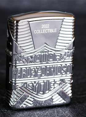 zippo芝宝防风打火机美版哈雷22年度机盔甲机盾标骷髅珍藏版49814