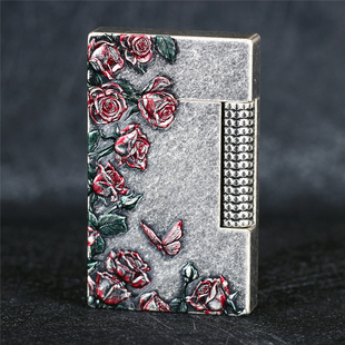 KARL 送男友礼物女生充气高档 WIEDEN卡尔威登朗声打火机古银玫瑰