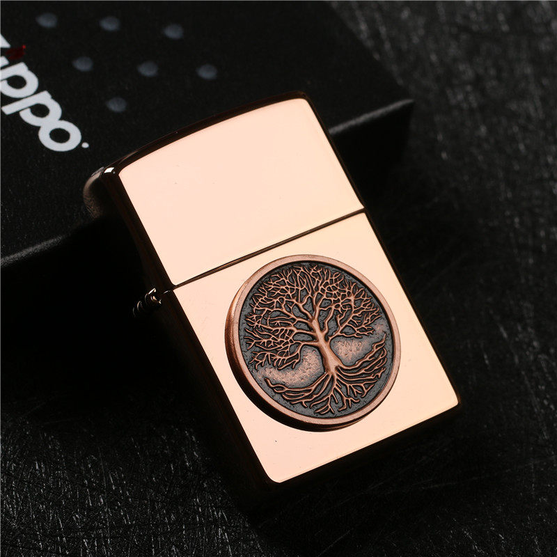 Zippo之宝美版纯铜送礼雕刻镜面