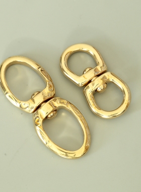 实心纯黄铜 360度旋转8字环八字万向连接环扣钥匙链箱包DIY配件