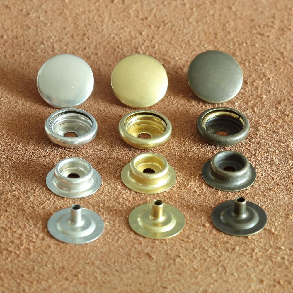 纯黄铜201四合扣手工车缝扣