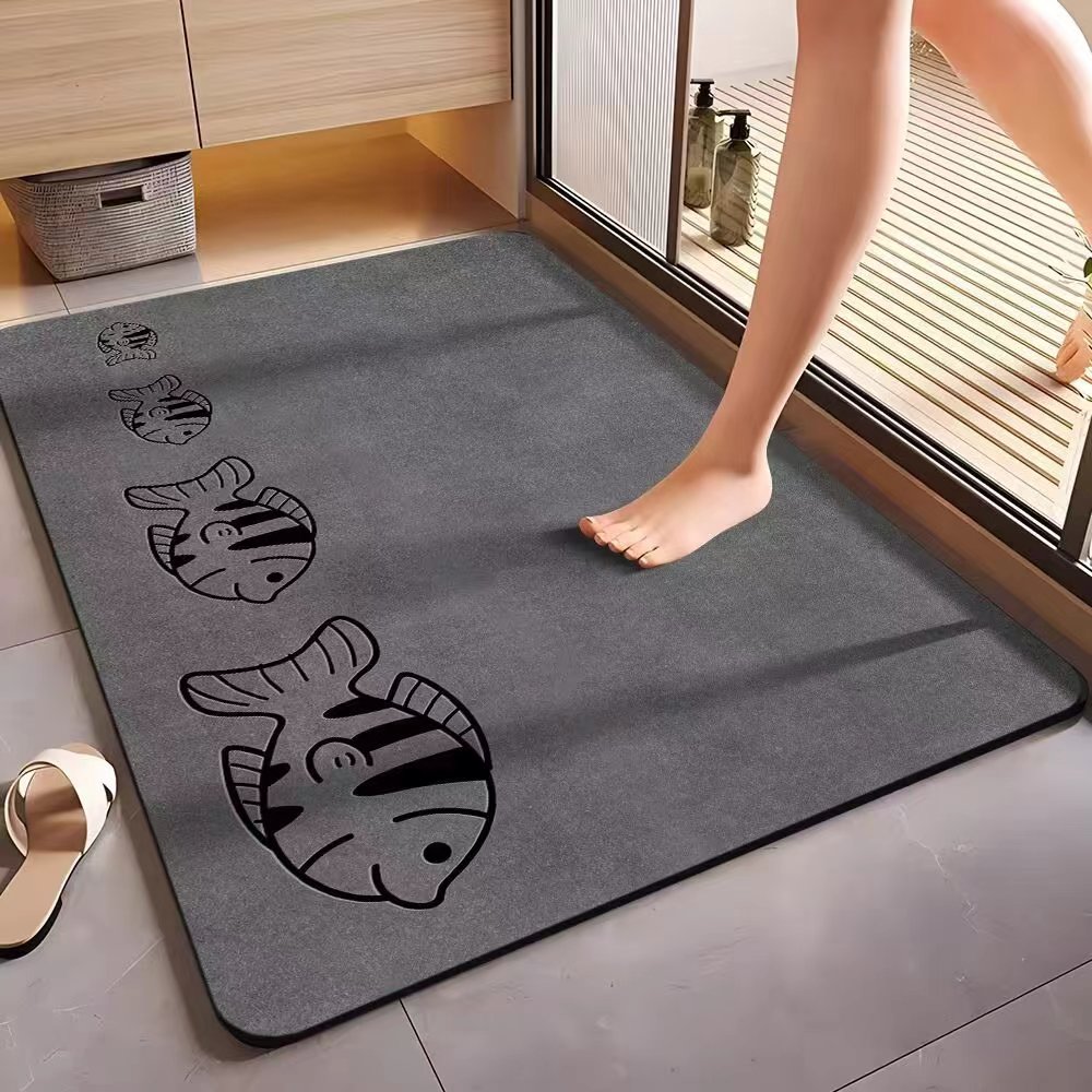 简约软硅藻泥浴室卫生间速干防滑