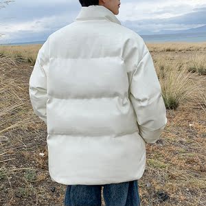 冬装新款鳄鱼皮纹棉衣A093-MY302-特P95白图片