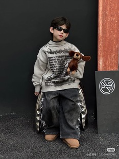 拉布布卡通印花卫衣 男童秋冬新款 FQ014 130码