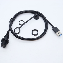 M15USB  mini Typec面板固定充电转接延长DATA信号公母防水数据线