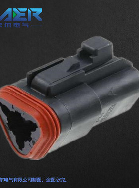 厂家提供汽车连接器KR06-3S-CE06黑色3芯线束接插件询价为准